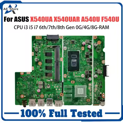 X540UA Laptop Motherboard For ASUS X540UAR X540UV A540U F540U X500U K540U X543U P540U R540U Mainbaor