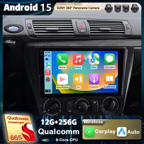 Android 15 2K QLED For BMW E88 E82 E81 E87 1-Series 2004-2011 Android Car Radio Multimedia Video Pla