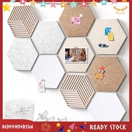 [Redpowderyan.] Hexagon for Wall Cork Boards 10 Pack Cork Bulletin Board Tiles with 50 Pins, Pin Boa
