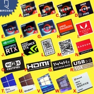 2023 AMD Sharp Dragon R3 R5 R7 wifi6 HDMI 144hz New Rate Sticker Notebook Desktop Label
