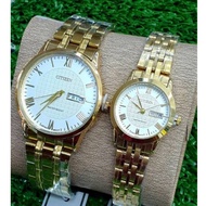 NEW ARRIVAL SPECIAL CITIZEN ANALOG STAINLESS STEEL WATCH SET FOR COUPLES