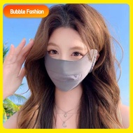 BUBBLE FASHION Ice Silk Face Anti-UV Sun Protection Sunscreen UPF50+ Face Shield Summer