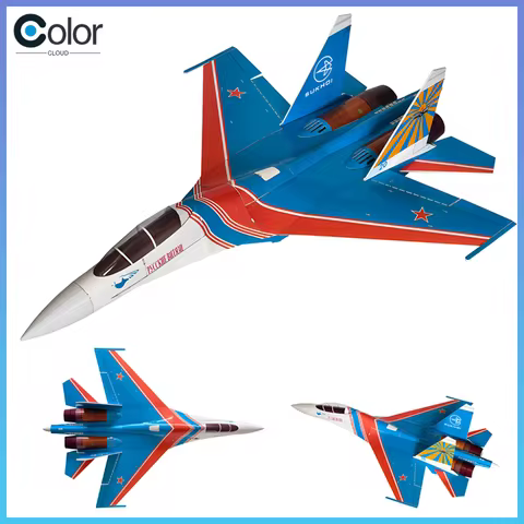Su-27 Ducted Fan Rc Fighter Dual 30mm Edf Power Diy Assembled Fixed-Wing Jet Realistic Scale Aircraf