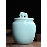 Celadon Tea Pot Ceramic Handmade Tea Pot Sealed Pot Black Tea Green Tea Storage Pot Creative Simple 