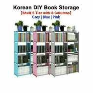 Book storage shelf 5 tier