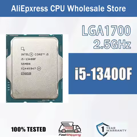 Intel Core i5-13400F 10 Core 16 Thread 2.5GHz 65W 20MB Cache 10nm Raptor Lake-S DDR4-3200 MHz / DDR5