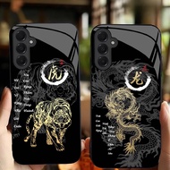 Case For SAMSUNG A17 5G Tempered Glass Back 12 Zodiac Calligraphy