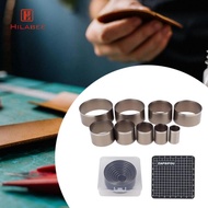 [UsusexaMY] 9Pcs Leather Circle Cutter Tool Set High Carbon Steel Round Cutting Dies