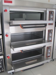 Stainless Steel Automatic Oven Gas Triple Deck