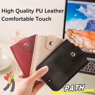 PA-HOME Mini Card Wallet, Pull-out Type PU Leather ID Card Holder, Slim 5 Card Pockets Laminated Con