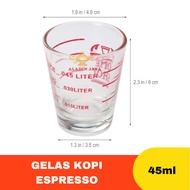 45ml ESPRESSO COFFEE GLASS/45ML GLASS COFFEE MUG// Shot GLASS/ONE SHOOT GLASS