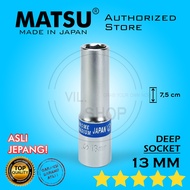 MATA MESIN DEEP SOK WRENCH BIT 13 MM LONG SHOCK MATSU ORIGINAL JAPAN BEST QUALITY / DRIVE DIP WALL S
