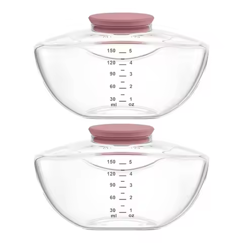 Breastmilk Pump Storage Bottles 2 Pack For Momcozy Upgraded M9, Breast Milk Container, Breastfeeding