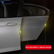 NOBELJIAOO 4Pcs Car SUV Body Door Reflective Safety Warning Anti-Collision Sticker Protector E2Q7