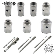 AIPING Hole Saw Set Stone Tool Cement For Metal Alloy Carbide Tip SDS Plus Stainless Steel Wall Hole
