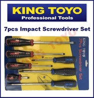 KING TOYO KT-FL3215 7PCS Impact SCREWDRIVER SET skru screw driver set / pemutar skru / bit / + - / t