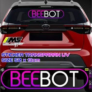 BEEBOT 50x13 Car Window Uv Transparent Sticker Universal Front Rear Window Sticker for All Single Tr