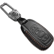 Genuine Leather Compatible with Subaru Key fob Cover fit BRZ Outback Ascent Crosstrek Forester WRX A