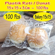 Bread Plastic Bread Cake Packaging Bag Bakery Donut Donut Cookies 15x15 / 13x13