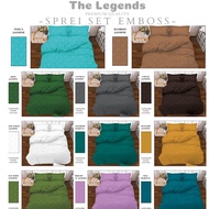 KATUN Bed Sheet Size 160x200 Queen No. 2 Plain Embossed Motif Rubber Corner 160x200x15 160x200x20 16