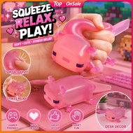 Minecraft Axolotl Squishy Toy,Soft Stress Relief Fidget Toy & Cute Desk Decor