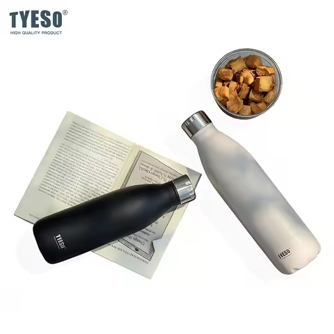 750ML Tyeso Stainless Steel Thermos Cup Double-wall Thermal Insulation Vacuum Flasks Bottle Insulate