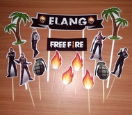 Cake Topper set karakter game ROBLOX FF Free Fire MobileLegend PUBG AmongUs