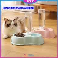 Tempat Makan Kucing Otomatis 2in1 Mangkok Double Free Botol Minum Anti Licin Anti Semut 2 in 1 Mangk