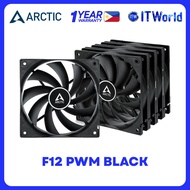 Arctic F12 PWM 120mm Case Fan 1350RPM 53CFM Low Noise 4-Pin Black ACFAN00145A itw