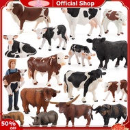 TEQIN IN stock Simulation Milk Cow Action Figures Realistic Cute Farm Animals Model Ornaments For Children Collection