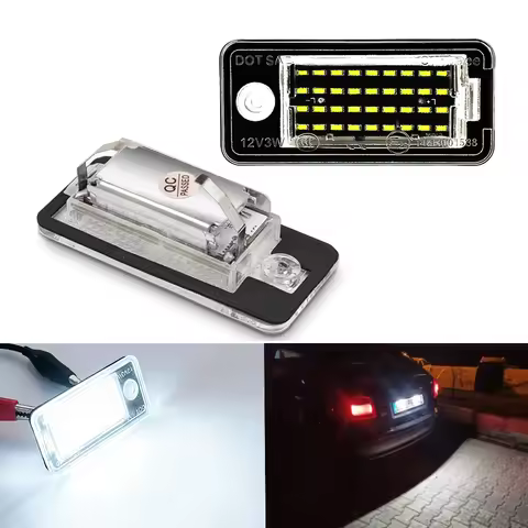 2x LED Number Plate Light for Audi A6 Q7 A8 A3 A4 S4 RS4 B6 B7 RS6 S6 C6 S5 S8 Avant Canbus Error Fr