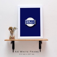 A4 White Frame 1026 with NORMAL Glass, for Photo or Certificate or Art work