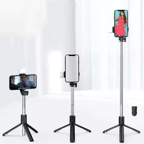 Selfie Stick 360° Rotation Mobile Phone Tripod Selfie Stick Lightweight Aluminum Alloy Tripod with F