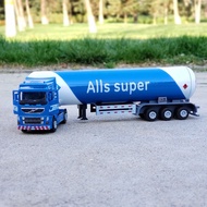 1:60 Volvo Natural Gas Tanker Car Metal Model Simulation Liquid Petroleum Gas Engineering Toy Collec