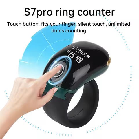 Smart Tasbih Tally Digital Counter Bluetooth APP Control Monitor Electronic Finger Counter Muslims T