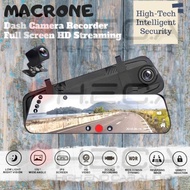 Available macrone dvr rearview mirror center recorder dashcam cctv car rear camera