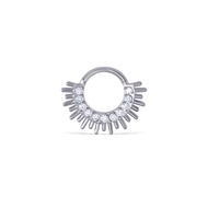 PiercingRoom by Jay จิวห่วงพระอาทิตย์ Sun CZ Titanium G23 Clicker ห่วงล๊อคไททาเนียม G23 เกรดการแพทย์