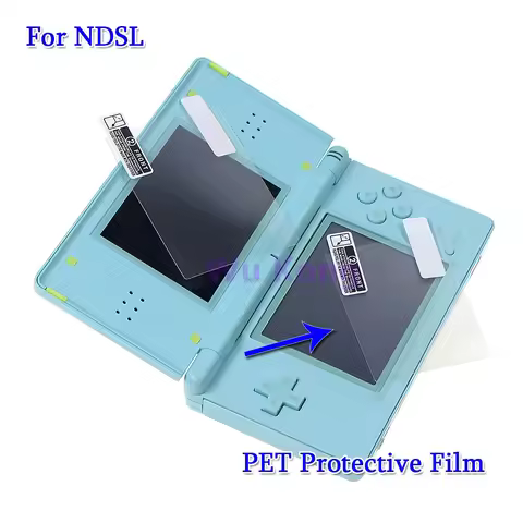 1Set Screen Anti-scratch Protective Film For NDSL Console Top Bottom Screen Soft PET Protector Films