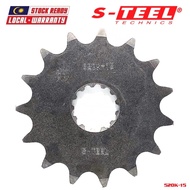 S-TEEL Front Spocket 525 - 15T / Motorcycle for KAWASAKI / CAGIVA / SUZUKI