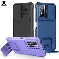 For Vivo Y76 5G / Y76S 5G Case With Slide Camera Cover Kickstand Shockproof Protective Ultra Slim Th
