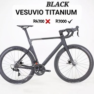 sepeda balap roadbike java vesuvio 2023 uci approved 700c carbon r7000 - titanium black 48