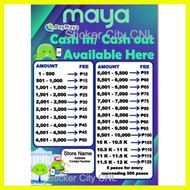 ♞,♘Gcash Maya/Pay maya Rate Fee Signage and stickers