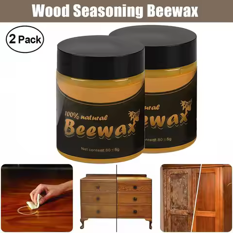 Wood Seasoning Beewax Organic Natural Pure Wax Furniture Care Maintenance Wax Wood Cleaning Polished