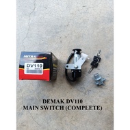DEMAK DV110 MV110 MAIN SWITCH ASSY IGNITION SWITCH KEY LOCK STARTER SEAT SUIS KUNCI SET SUIZ LOCK DV