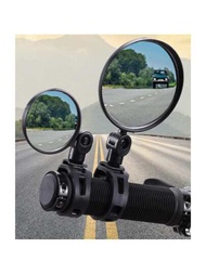 1入組自行車後視鏡，360度可旋轉大視角凸面鏡，適用於山地車、公路自行車騎行