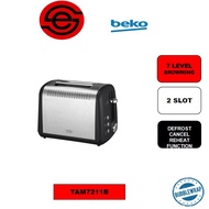 Beko 2 Slices Toaster With 7 Browning Level/Defrost Function (900 W) TAM7211B