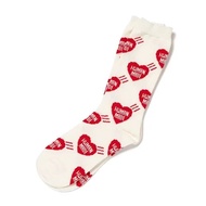 HUMAN MADE HEART SOCKS-RED LOGO