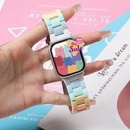 Rainbow Resin Candy Dopamine for App&le Watch Strap 49mm 45mm 41mm 40mm 44mm 38mm 42mm Sports Strap 