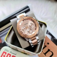 Fossil Bannon นาฬิกาข้อมือสแตนเลสทูโทนมัลติฟังก์ชั่น BQ2586