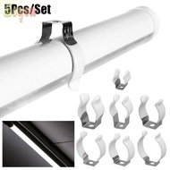 ECYOU 5Pcs Lamp Tube Clip, Fixing Clips Base Tool Spring Terry Clip,  With Rubber Protection Clamp H